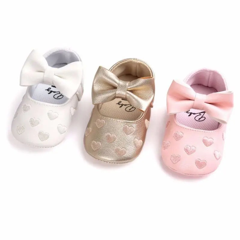Casual Baby Shoes Infant Baby Girl Crib Shoes Bowknot Soft Sole Prewalker Sneakers Walking Shoes