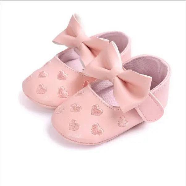Casual Baby Shoes Infant Baby Girl Crib Shoes Bowknot Soft Sole Prewalker Sneakers Walking Shoes