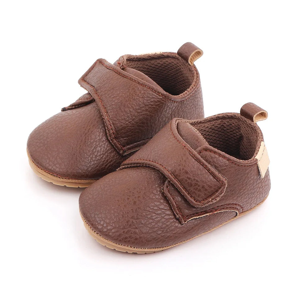 Newborn Baby Shoes Baby Boy Girl Shoes Classic Leather Rubber Sole Anti-slip Toddler First Walkers Infant Girl Shoes Moccasins