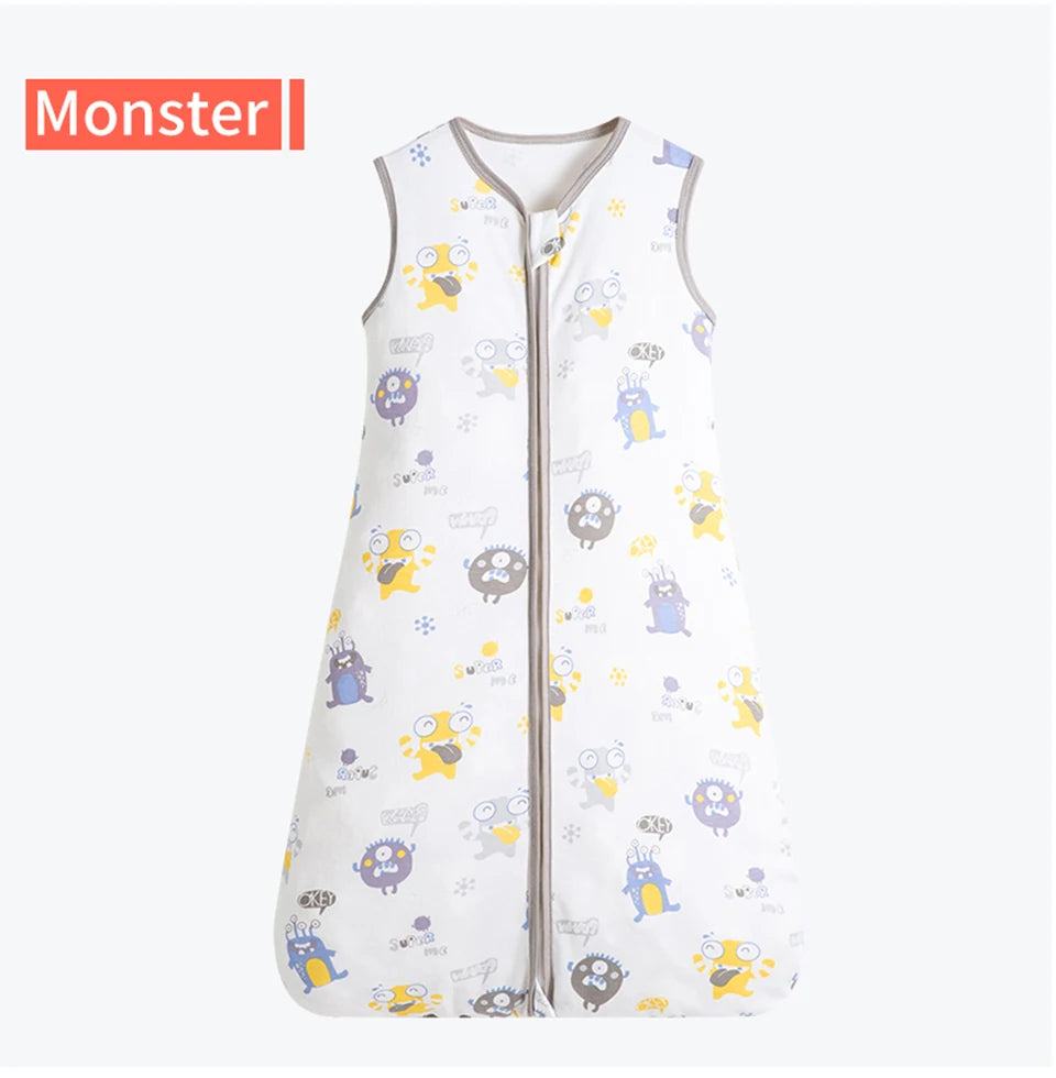 Baby Sleeping Bag For Newborn Baby Wearable Blanket 0.5 Tog Summer 100% Cotton Print Vest Sleep Sack Baby Boys Girls 0-3 Years