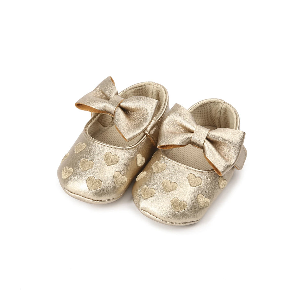 Casual Baby Shoes Infant Baby Girl Crib Shoes Bowknot Soft Sole Prewalker Sneakers Walking Shoes