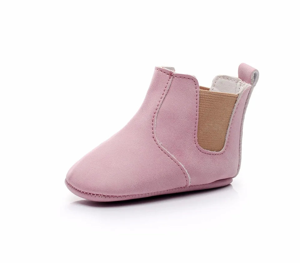 Toddler Baby Boy Girl Shoes 0-24M Infant First Walkers Moccasins Soft PU Ankle Boots Newborn Footwear Bebe Crib Shoes