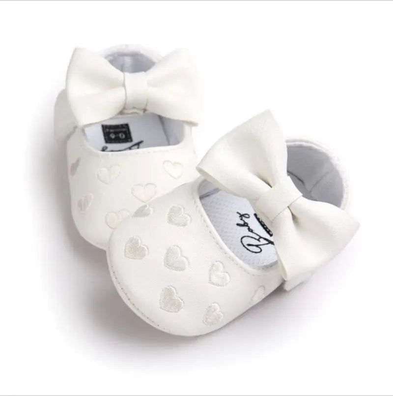 Casual Baby Shoes Infant Baby Girl Crib Shoes Bowknot Soft Sole Prewalker Sneakers Walking Shoes