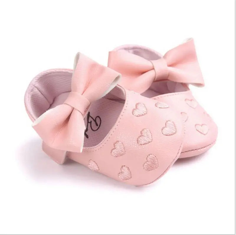 Casual Baby Shoes Infant Baby Girl Crib Shoes Bowknot Soft Sole Prewalker Sneakers Walking Shoes