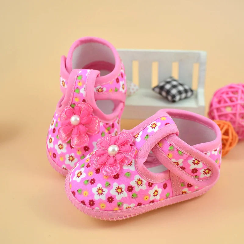Baby Shoes Infant Soft Anti-slip Sole Newborn Baby Girls Boy Prewalker Printing Rabbit Cartoon Single Shoes First Walkers Shoes