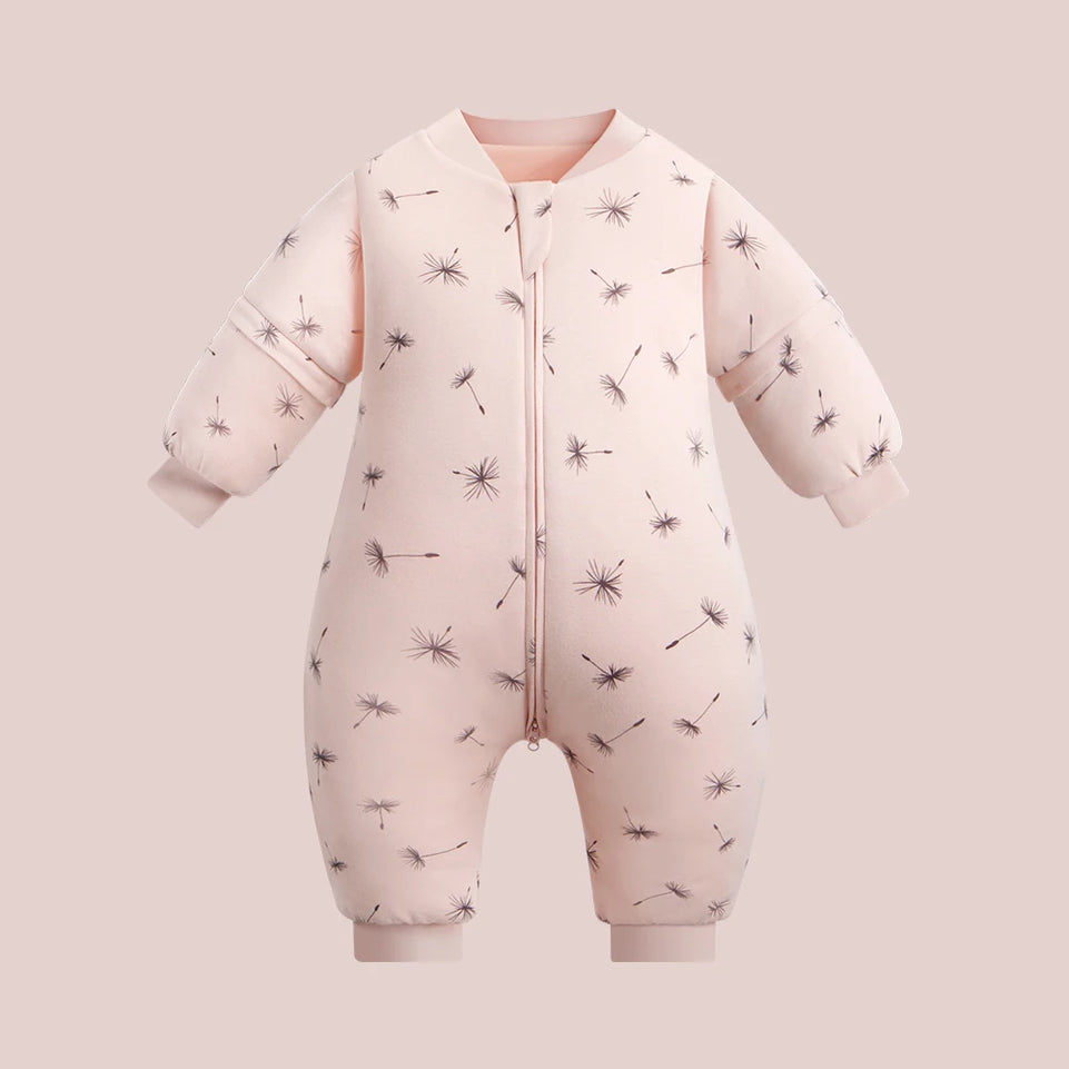 Sleeping Bag For Children 1-4 Years Neck Protection Warm Windproof 3 Zippers Design Removable Sleeves Baby Sleeping Bag 2.5Tog