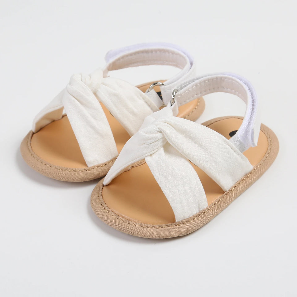 2024 New Product Baby Sandals Infant Girls Shoes Bow-knot Princess Sole Non-slip Toddler First Walkers 5-colors