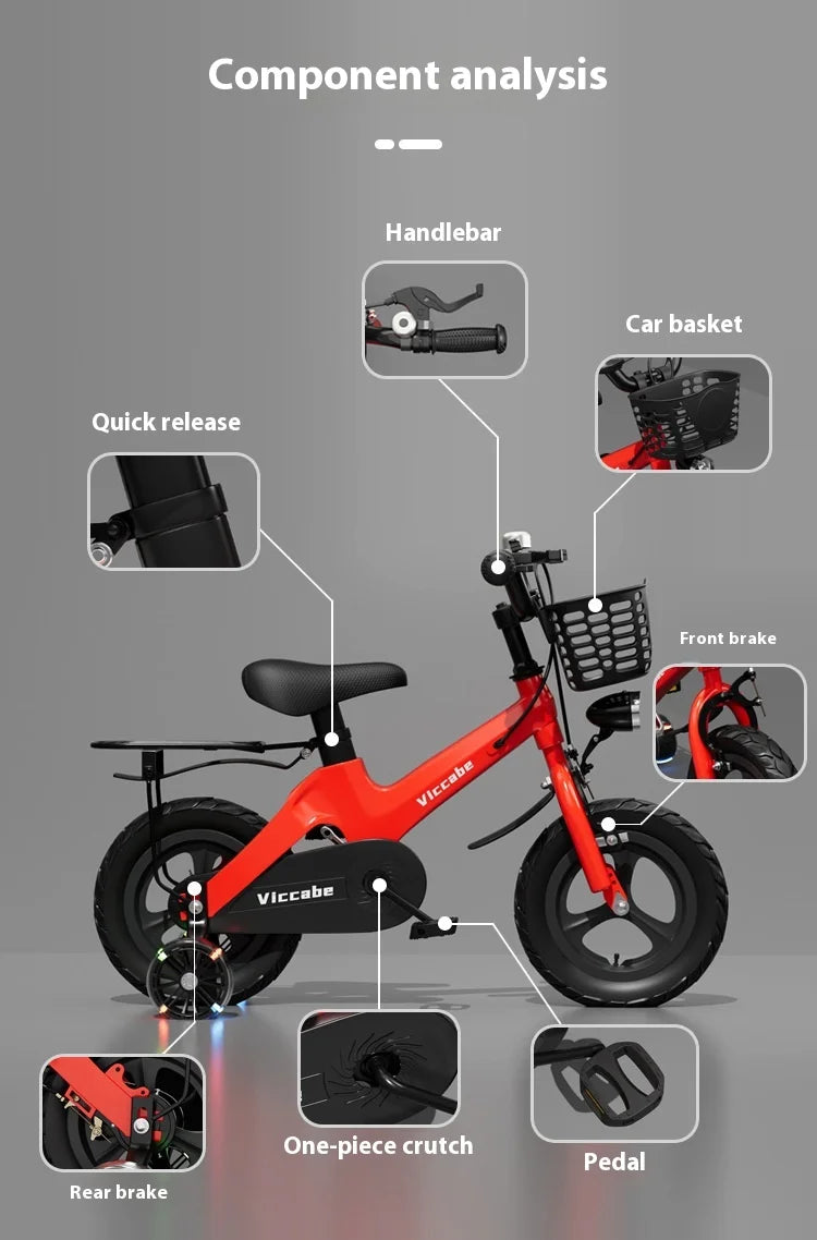 Children's Bicycle Magnesium Alloy3-10New Model Baby Bike Toddler