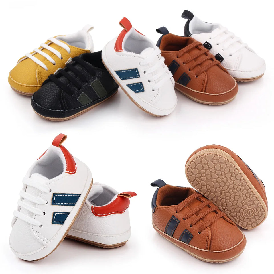 Baby Casual Shoes for Spring and Autumn TPR Sole Anti-slip High Quality PU Hot Selling Multiple choice 2023 Baby New Fashion