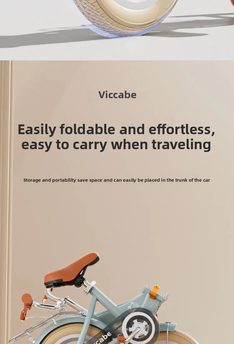 Children's Bicycle Folding Girl 3 6-7-10 Year Old Baby Middle Aged Older Boy's Bicycle Baby Pedal Stroller