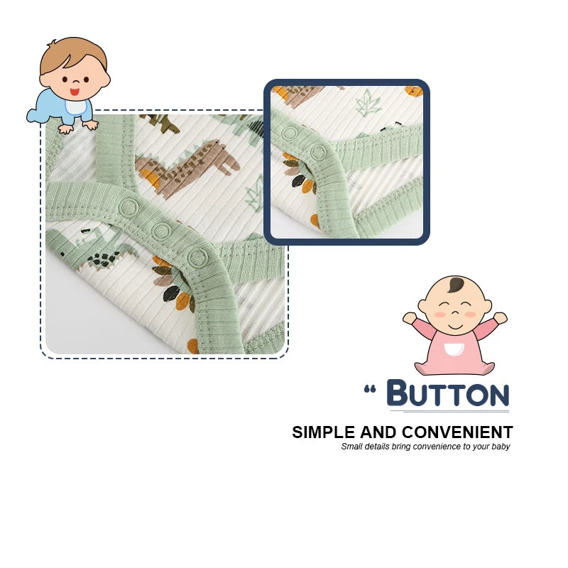 Baby clothes Breathable 3-piece cartoon clothes soft and comfortable for both boys and girls