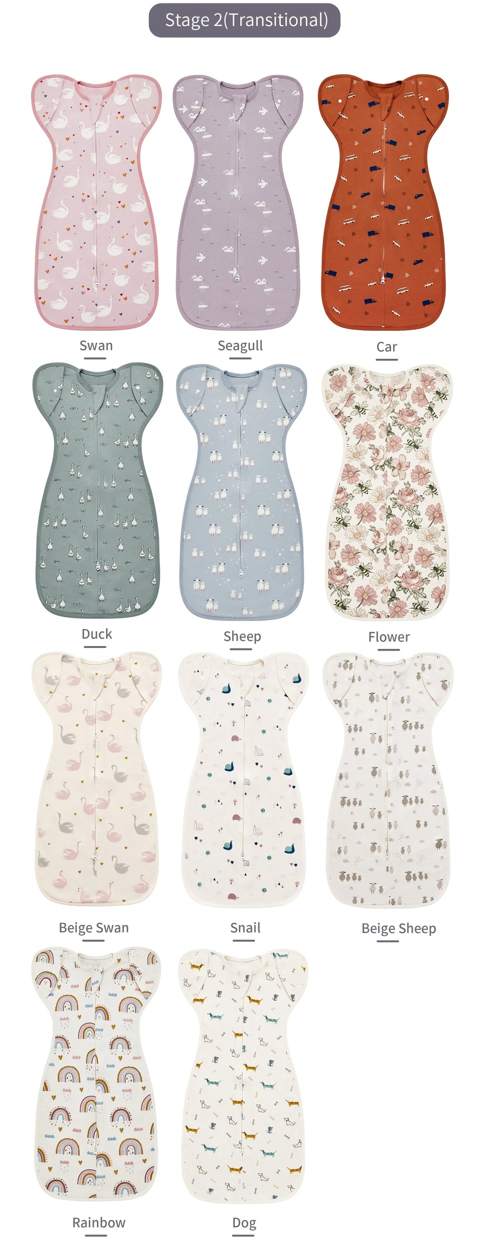Newborn Baby Sleeping Bags Raised Hand Anti-shock Cotton Printed Sleepsacks Swaddle Blanket New Born Baby Items Baby Swaddle