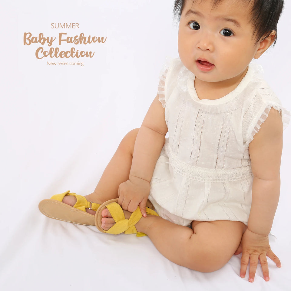 2024 New Product Baby Sandals Infant Girls Shoes Bow-knot Princess Sole Non-slip Toddler First Walkers 5-colors