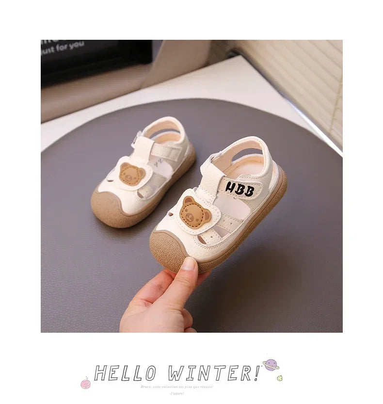 Baby Beach Shoes Breathable Anti-Slip Soft Sole Comfortable First Walkers 2025 Summer New Sandals for Toddlers Sandals Bears