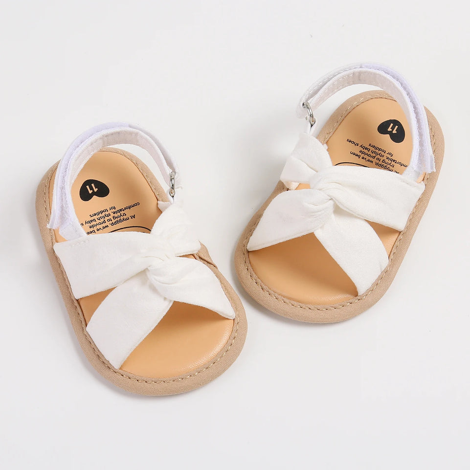 2024 New Product Baby Sandals Infant Girls Shoes Bow-knot Princess Sole Non-slip Toddler First Walkers 5-colors