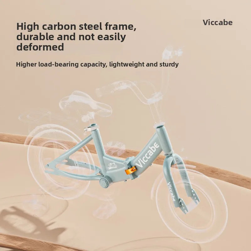 Children's Bicycle Folding Girl 3 6-7-10 Year Old Baby Middle Aged Older Boy's Bicycle Baby Pedal Stroller