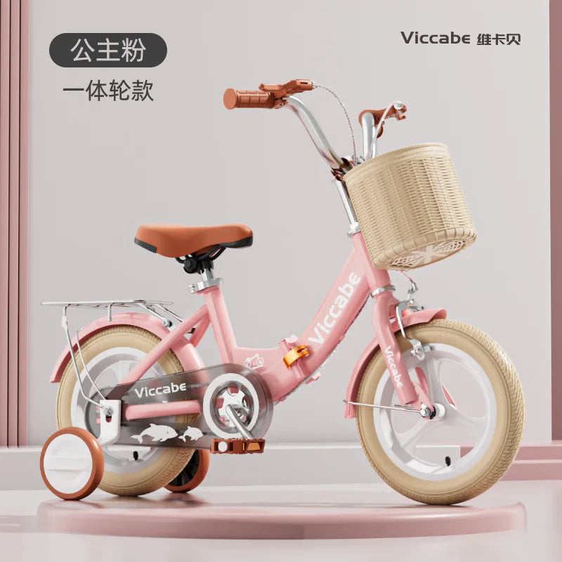 Children's Bicycle Folding Girl 3 6-7-10 Year Old Baby Middle Aged Older Boy's Bicycle Baby Pedal Stroller
