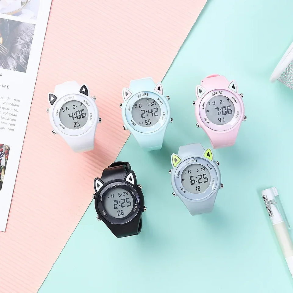 Children's Electronic Watches For Girls And Boys Analog Digital Sport Led Electronic Waterproof 3bar Wrist Watch Kids Relogio