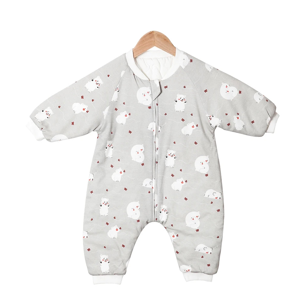 Baby Sleeping Bag Cute Girls Winter Warm Baby Sleepsack With Feet 1-4Years Kids Growth Blanket Sleepwear Children'S Sleeping Bag