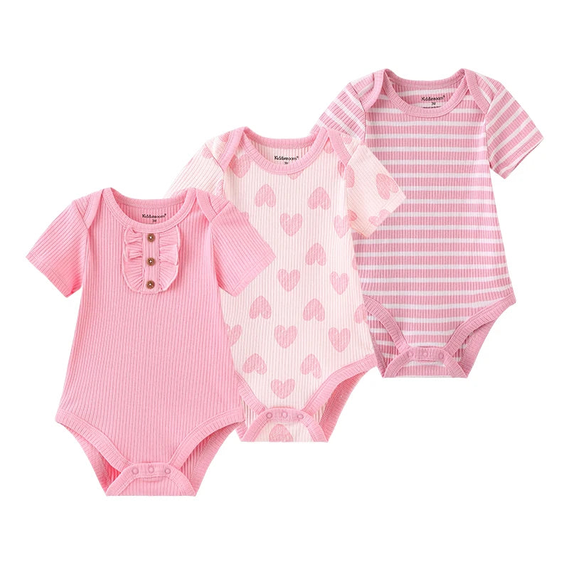 Baby clothes Breathable 3-piece cartoon clothes soft and comfortable for both boys and girls