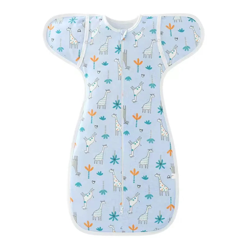 Baby Sleeping Bag Newborn Baby Swaddle Sleeveless Sleep Sack Summer Thin Cotton Soft 2-Ways Zipper Diaper Changing