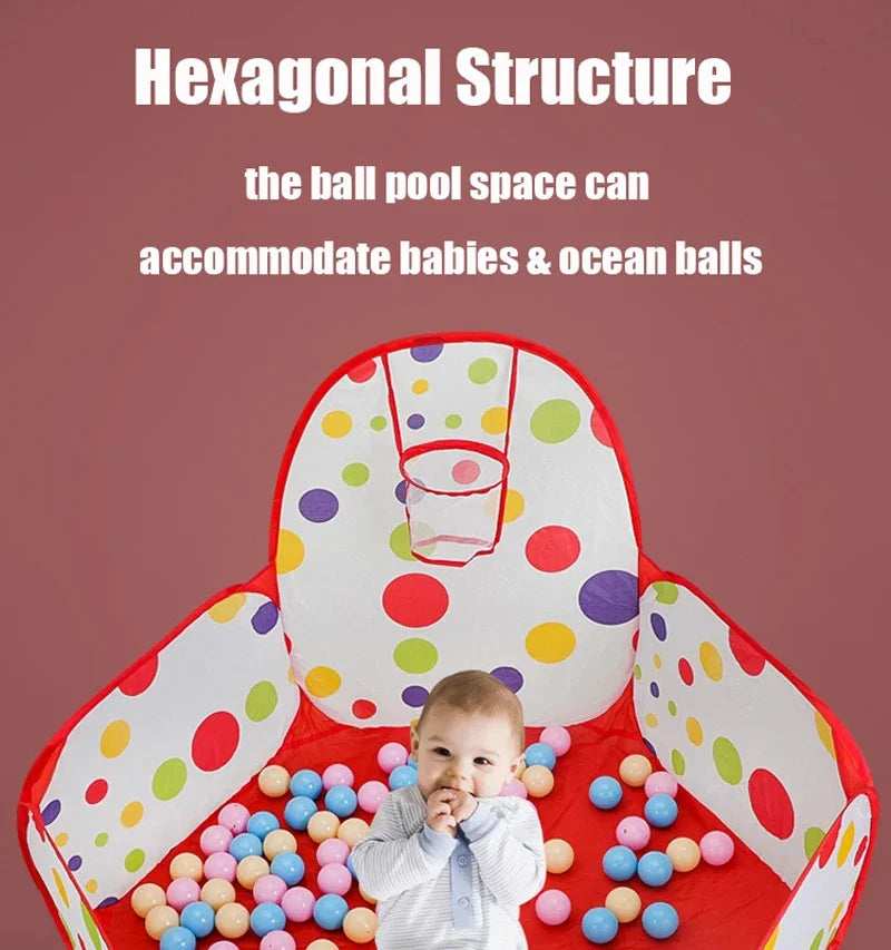 Montessori Baby Play Tent Ball Pool Sport Toys Portable Folding Play House Puzzle Toys for Boys Girls Toddler Birthday Gift