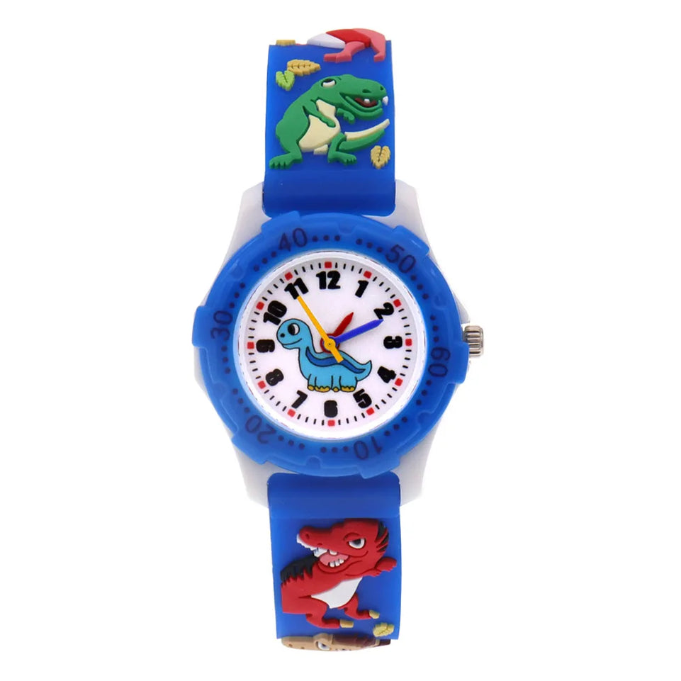 Cartoon Watches Children Boys Girls Watch Kids Watches Boys Digital Watch Quartz Wristwatch Dinosaur Silicone Strap Baby Watch