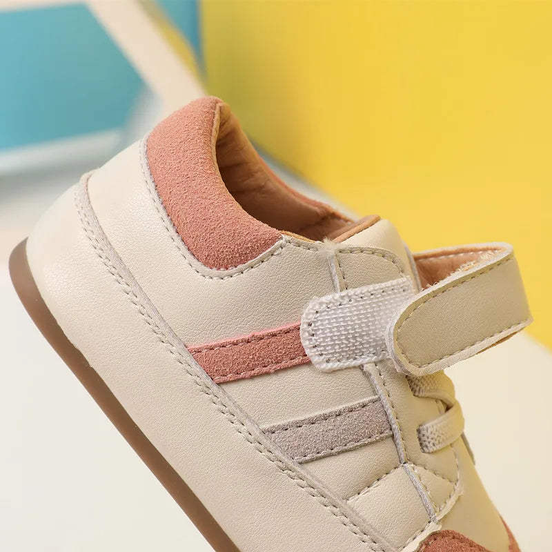 0-5 Years New Baby Shoes For Boy Leather Toddler Barefoot Shoes Soft Sole Outdoor Kids Tennis Fashion Little Girls Sneakers