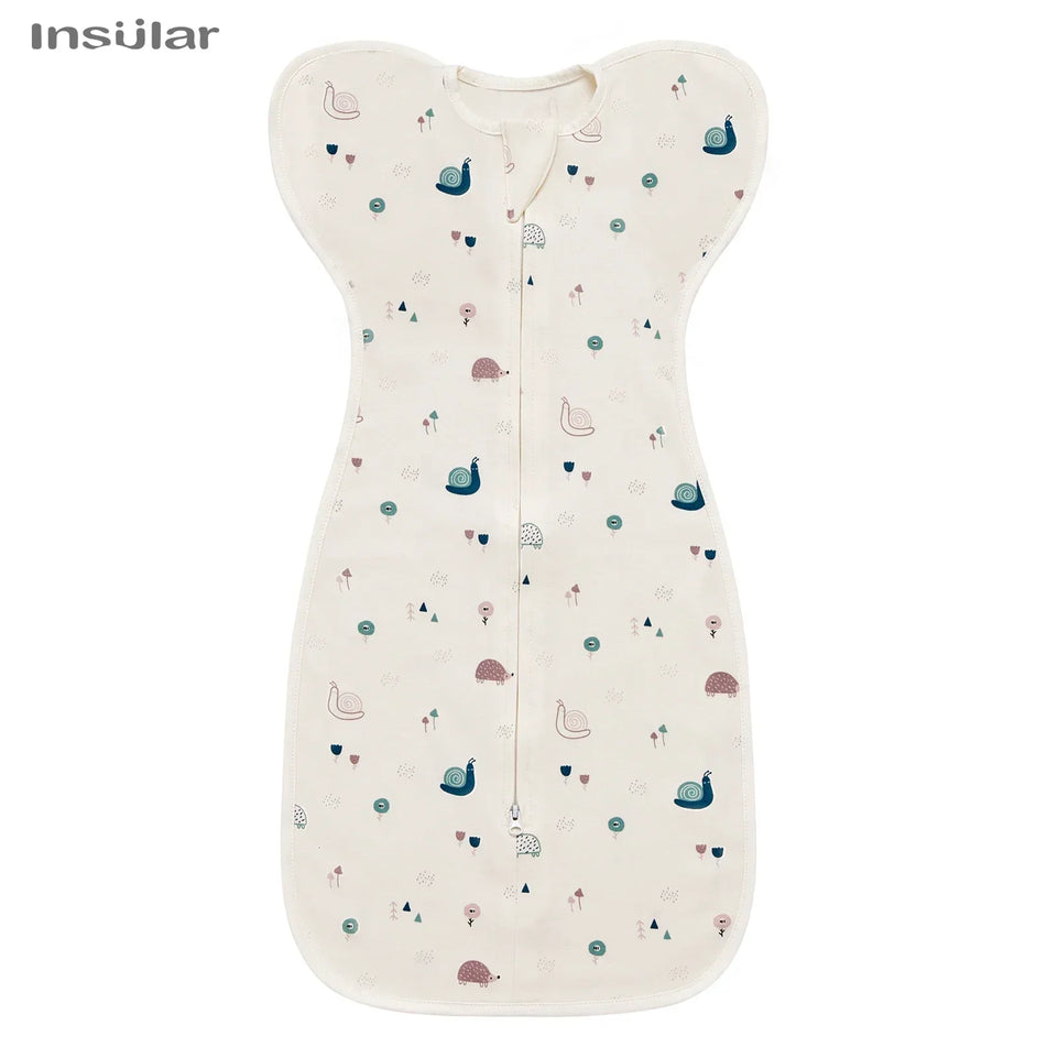 Newborn Baby Sleeping Bags Raised Hand Anti-shock Cotton Printed Sleepsacks Swaddle Blanket New Born Baby Items Baby Swaddle