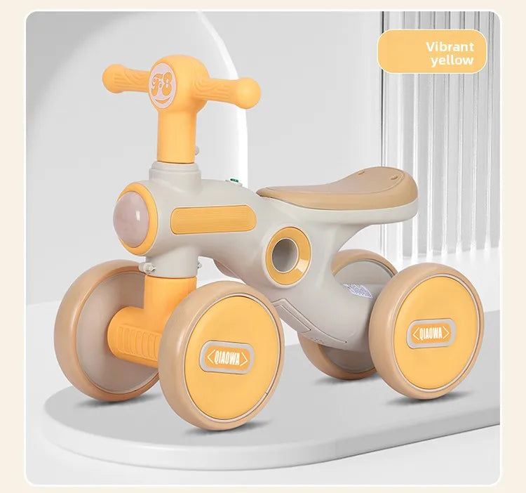 Children's balance bike without pedals 1-3 years old baby child scooter baby toddler four-wheel yo-yo