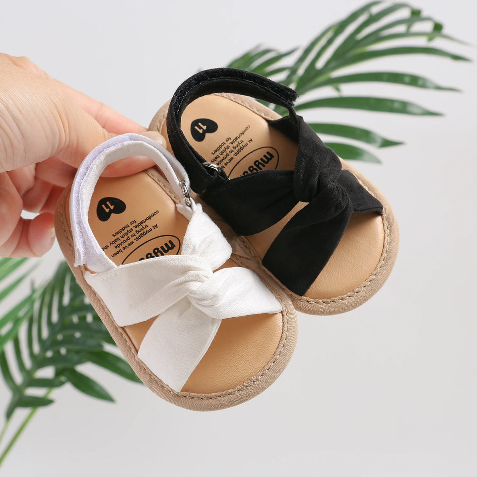 2024 New Product Baby Sandals Infant Girls Shoes Bow-knot Princess Sole Non-slip Toddler First Walkers 5-colors