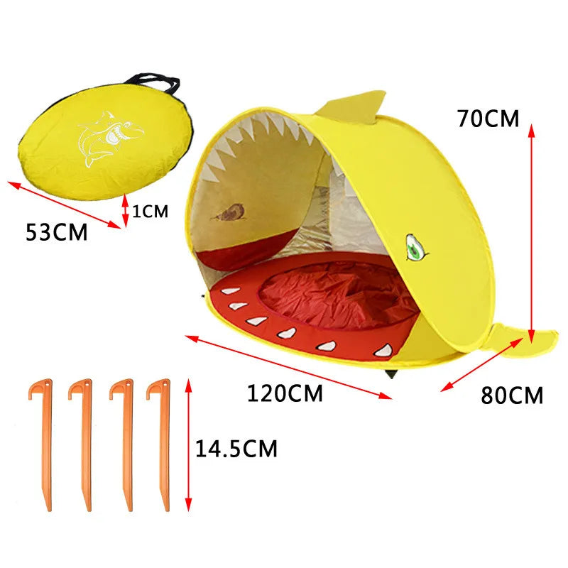 Portable Outdoor Baby Beach Tent with Pop Up Pool UV Sun Shelter  for Infant Child Water Play Toys Indoor House Tent Toys