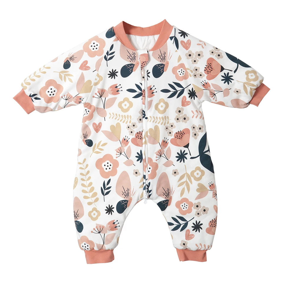 Baby Sleeping Bag Cute Girls Winter Warm Baby Sleepsack With Feet 1-4Years Kids Growth Blanket Sleepwear Children'S Sleeping Bag