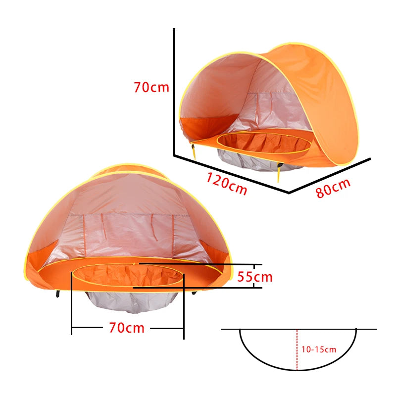 Baby Beach Tent Portable Shade Pool UV Protection Sun Shelter For Infant Outdoor Toys Child Swimming Pool Play House Tent Toys