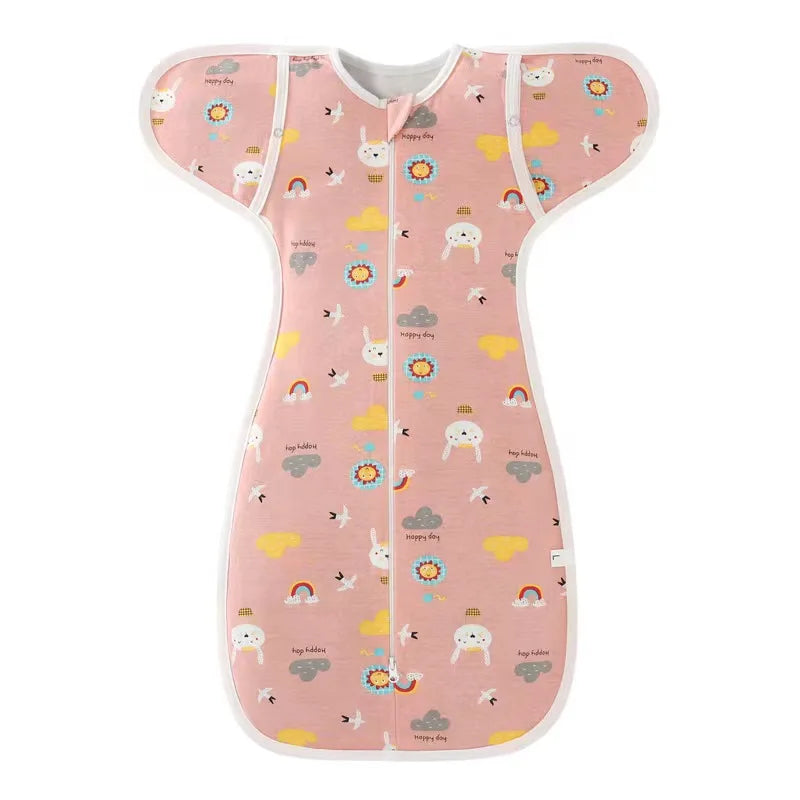Baby Sleeping Bag Newborn Baby Swaddle Sleeveless Sleep Sack Summer Thin Cotton Soft 2-Ways Zipper Diaper Changing