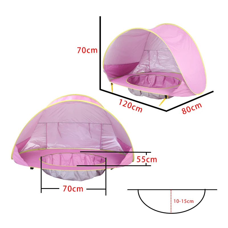 Baby Beach Tent Portable Shade Pool UV Protection Sun Shelter For Infant Outdoor Toys Child Swimming Pool Play House Tent Toys