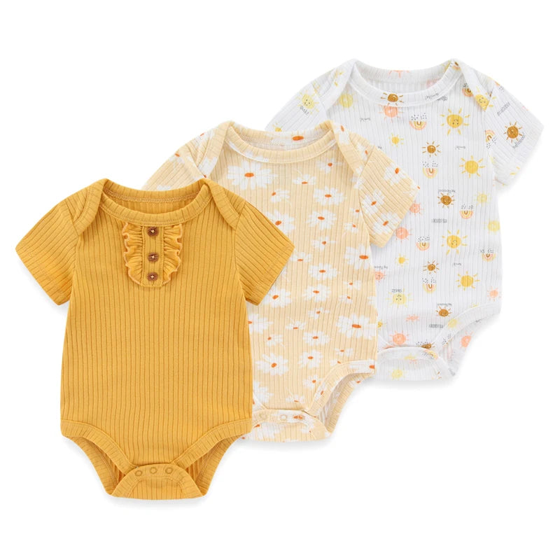 Baby clothes Breathable 3-piece cartoon clothes soft and comfortable for both boys and girls