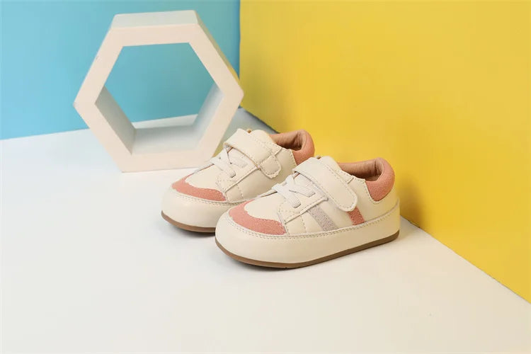 0-5 Years New Baby Shoes For Boy Leather Toddler Barefoot Shoes Soft Sole Outdoor Kids Tennis Fashion Little Girls Sneakers