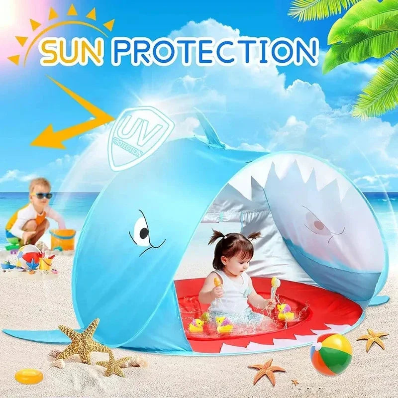Portable Outdoor Baby Beach Tent with Pop Up Pool UV Sun Shelter  for Infant Child Water Play Toys Indoor House Tent Toys