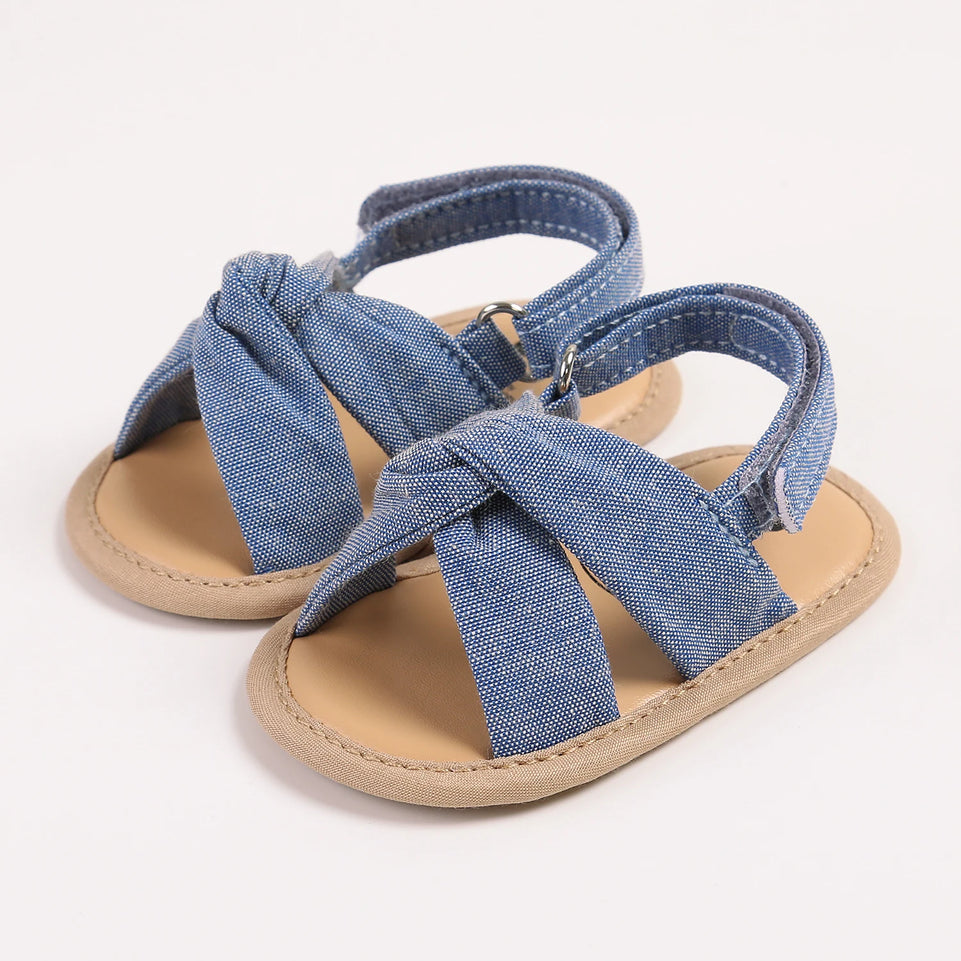 2024 New Product Baby Sandals Infant Girls Shoes Bow-knot Princess Sole Non-slip Toddler First Walkers 5-colors
