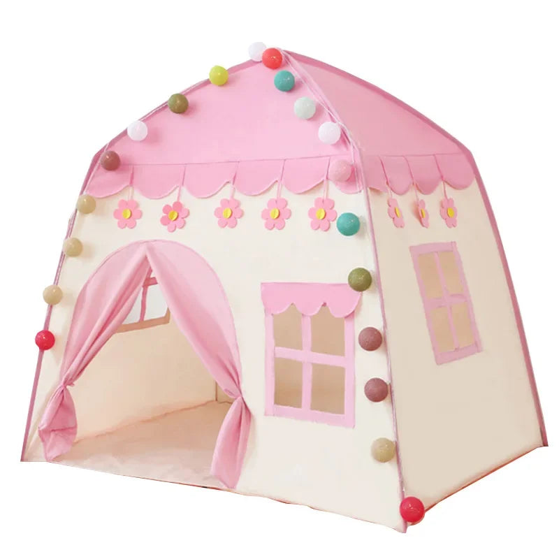 Portable Children's Tent Cute Wigwam Folding Kids Tents Tipi Baby Play House Large Girls Princess Castle Child Room Decor Gift