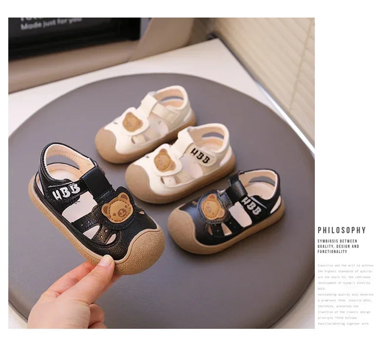 Baby Beach Shoes Breathable Anti-Slip Soft Sole Comfortable First Walkers 2025 Summer New Sandals for Toddlers Sandals Bears
