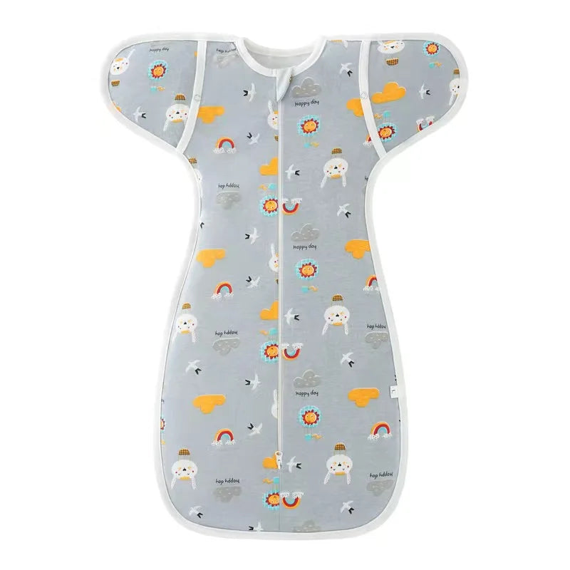Baby Sleeping Bag Newborn Baby Swaddle Sleeveless Sleep Sack Summer Thin Cotton Soft 2-Ways Zipper Diaper Changing
