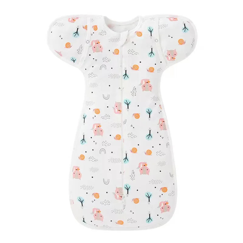 Baby Sleeping Bag Newborn Baby Swaddle Sleeveless Sleep Sack Summer Thin Cotton Soft 2-Ways Zipper Diaper Changing
