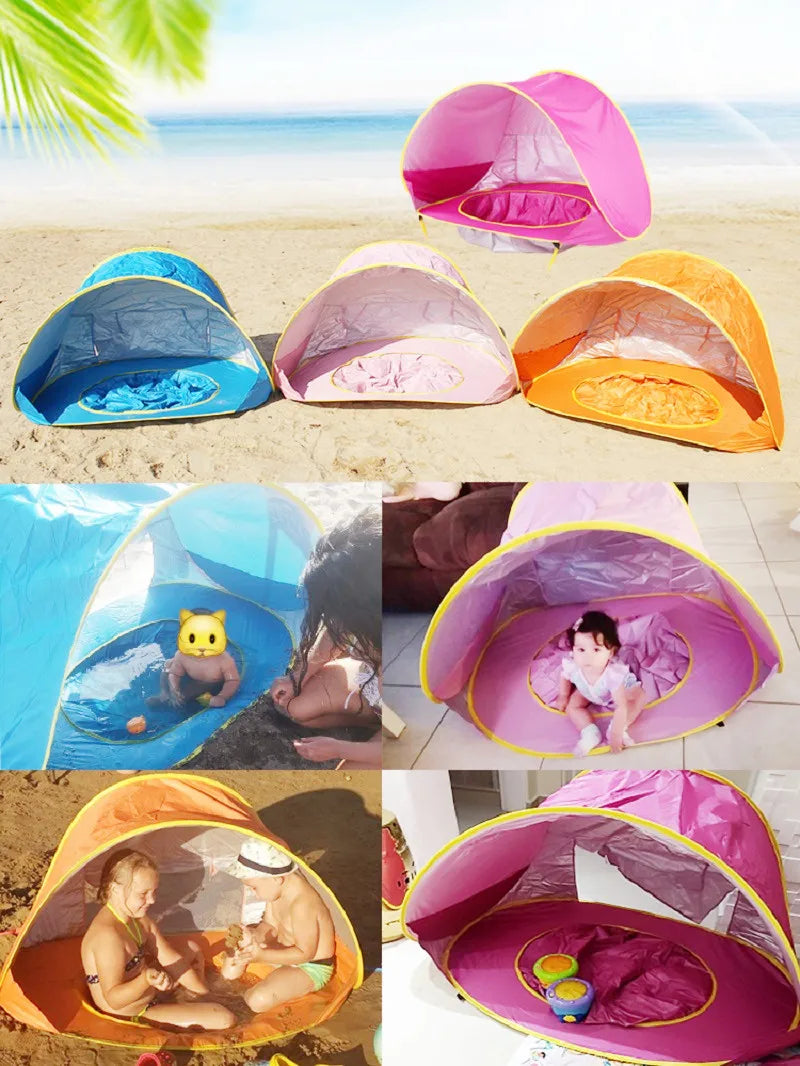 Baby Beach Tent Portable Shade Pool UV Protection Sun Shelter For Infant Outdoor Toys Child Swimming Pool Play House Tent Toys