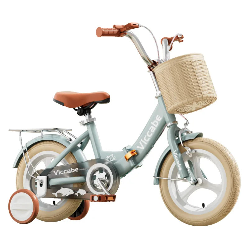 Children's Bicycle Folding Girl 3 6-7-10 Year Old Baby Middle Aged Older Boy's Bicycle Baby Pedal Stroller