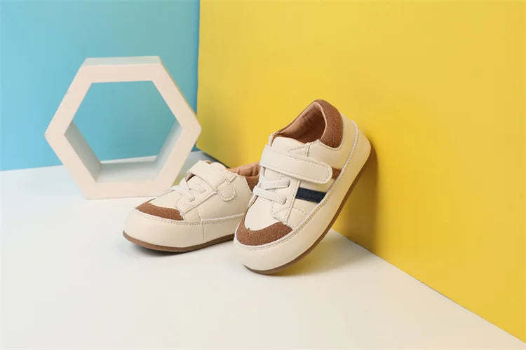 0-5 Years New Baby Shoes For Boy Leather Toddler Barefoot Shoes Soft Sole Outdoor Kids Tennis Fashion Little Girls Sneakers