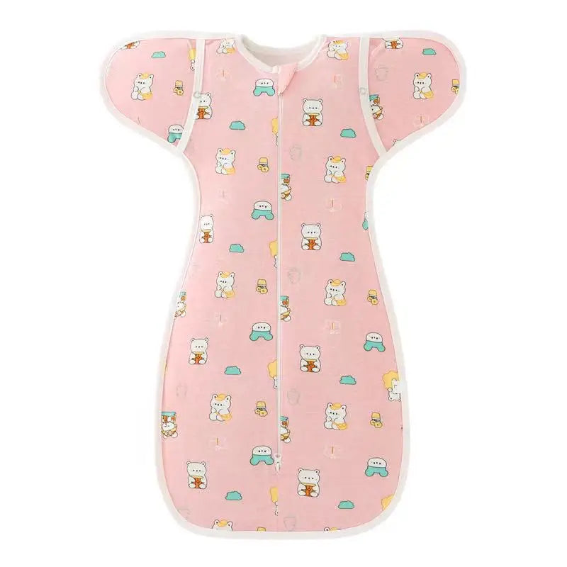 Baby Sleeping Bag Newborn Baby Swaddle Sleeveless Sleep Sack Summer Thin Cotton Soft 2-Ways Zipper Diaper Changing