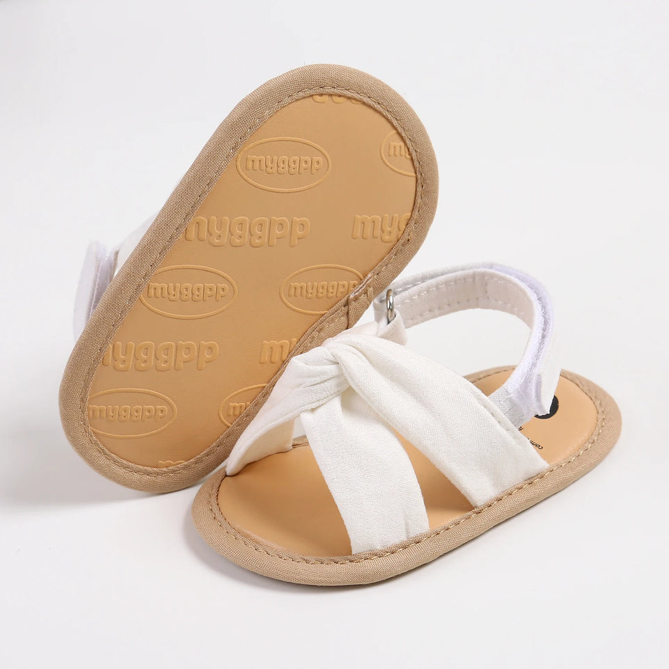 2024 New Product Baby Sandals Infant Girls Shoes Bow-knot Princess Sole Non-slip Toddler First Walkers 5-colors