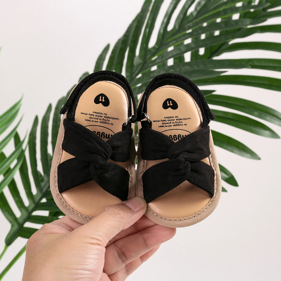 2024 New Product Baby Sandals Infant Girls Shoes Bow-knot Princess Sole Non-slip Toddler First Walkers 5-colors